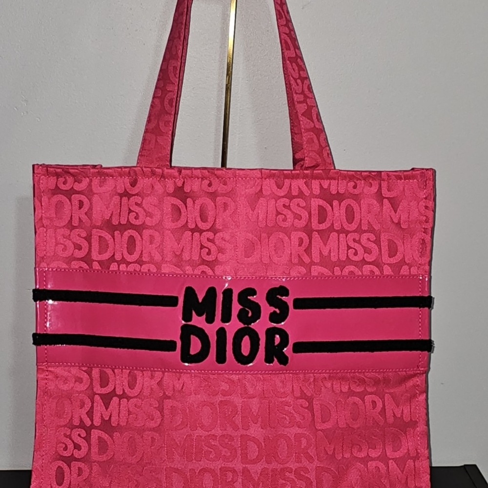 Dior Miss Dior Hot Pink Logo Tote